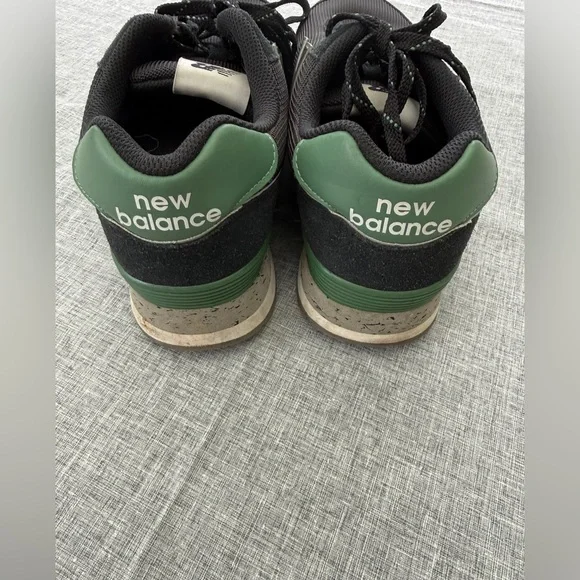 New Balance Men's 515 Sneakers in Black and Green - Picture 8 of 9